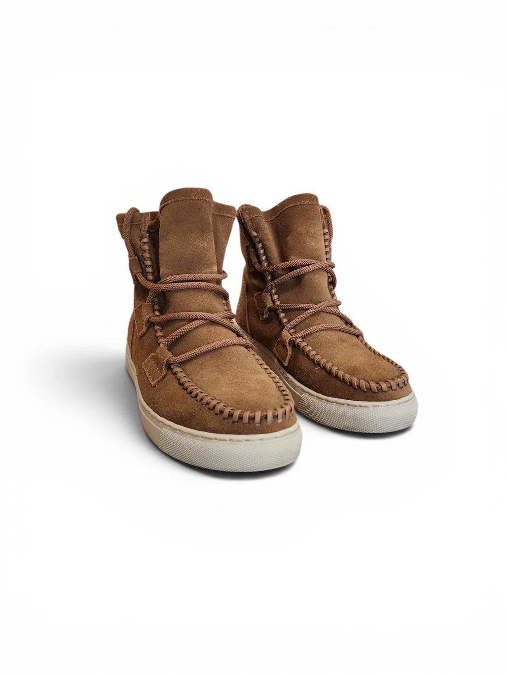 Cougar Brown Suede High-Top Moccasin Sneakers